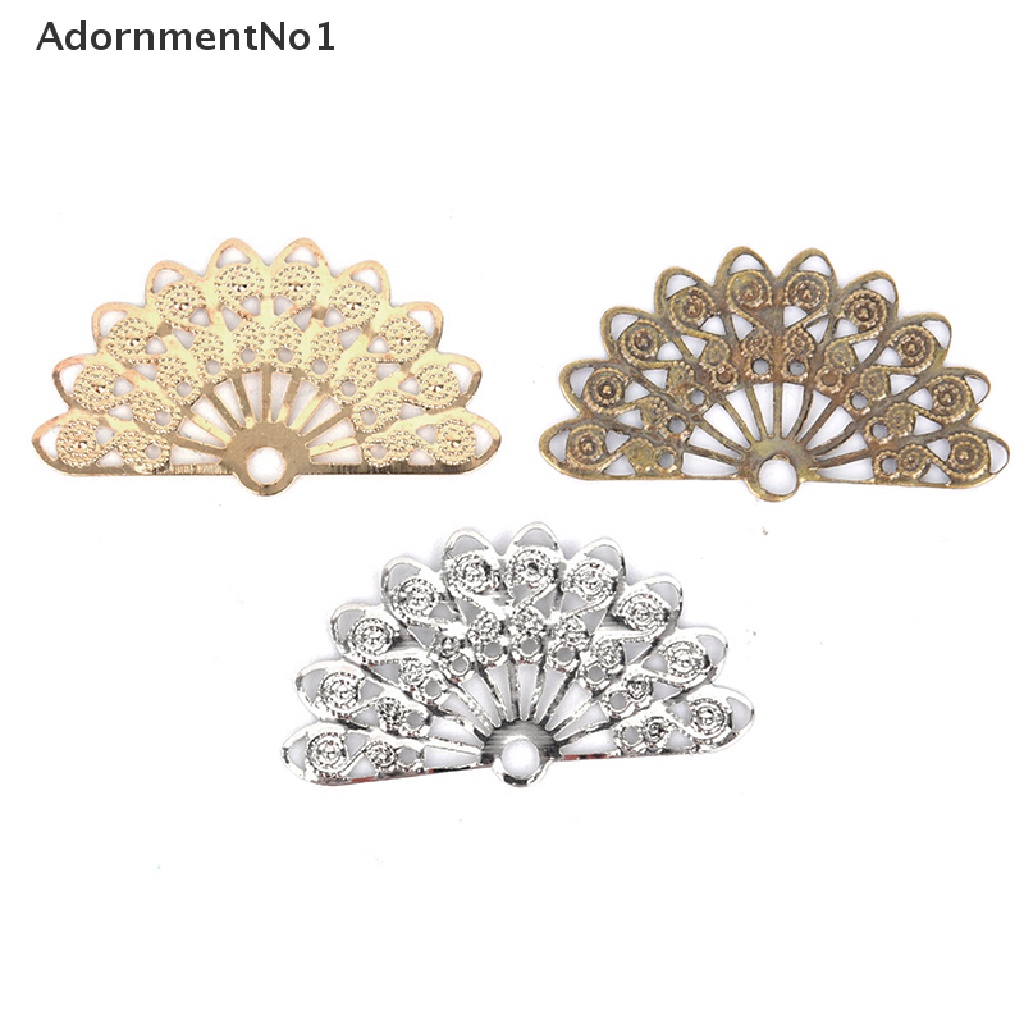 (AdornmentNo1) 100pcs / Set Hiasan Bunga Filigree Bahan Metal Untuk Kerajinan Perhiasan DIY