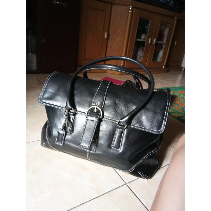 Tas Kerja Kantor Tenteng Hitam Besar Pria Wanita