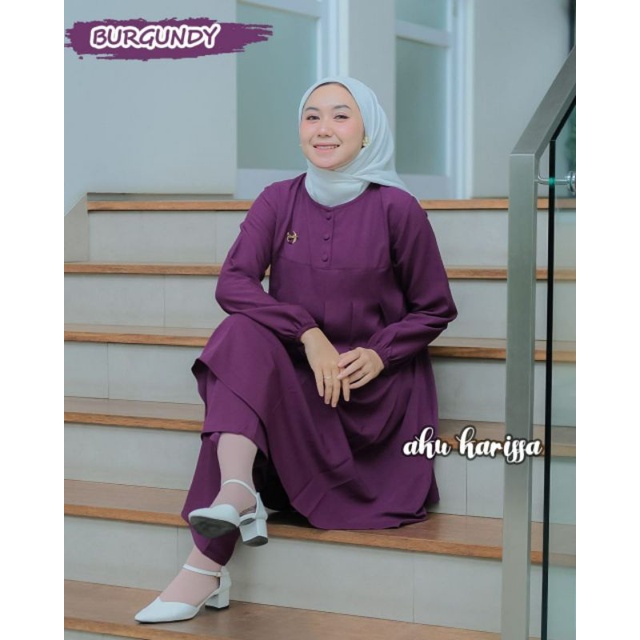 One set alita ori aku karissa full ity crep / setelan aku karissa terbaru / set celana