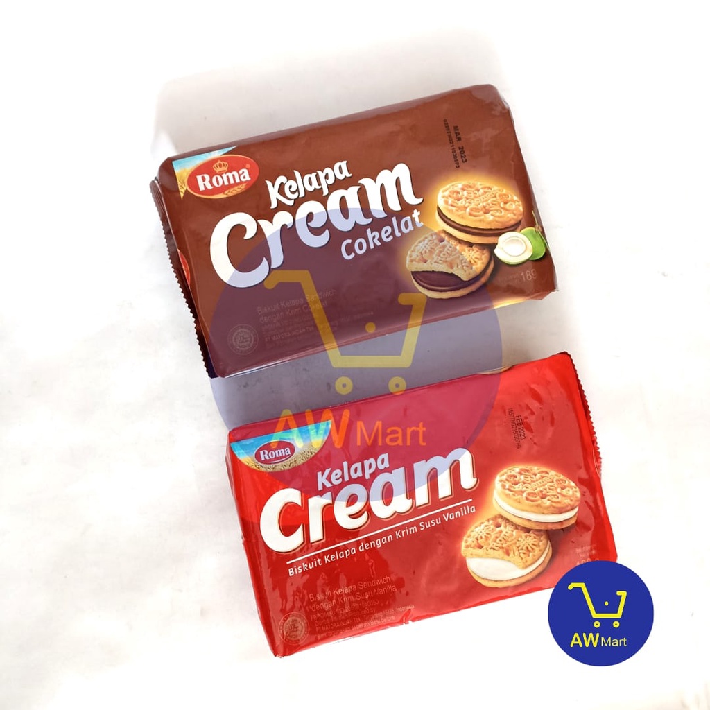 ROMA KELAPA CREAM 180GR VANILA - ROMA KELAPA CREAM 189GR - COKLAT