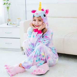 Piyama Onesie Desain Unicorn Kigurumi Model Longgar untuk 