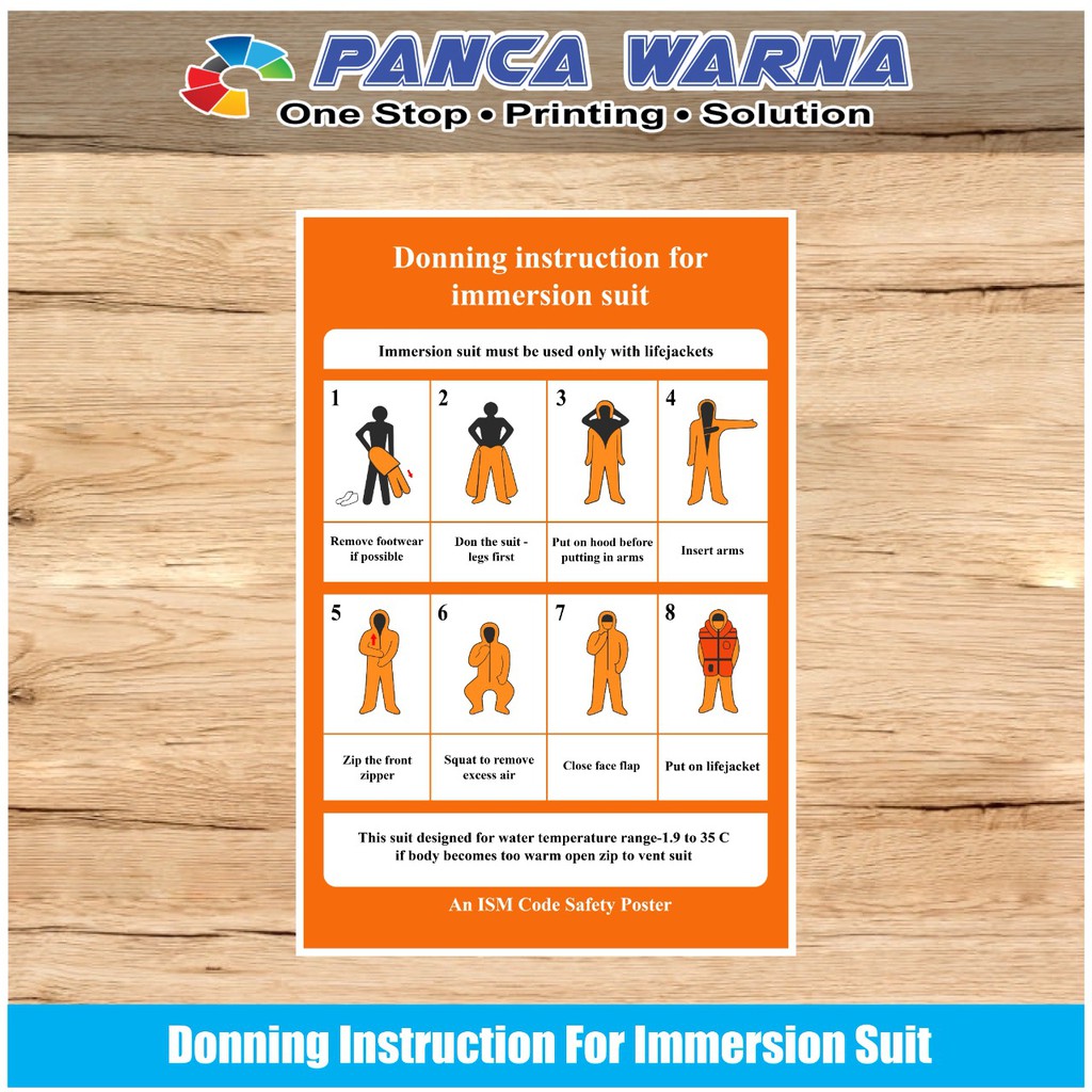 

Stiker Kapal Safety Sign Donning Instruction Immersion ISM Perkapalan