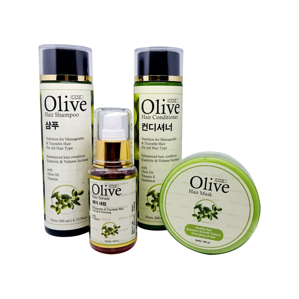 

Paket Olive 2 Original 100% by SYB (Shampoo, Conditioner,Hair Mask& Hair Serum)