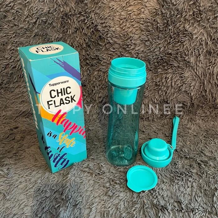[ 100% PRODUK ASLI Tupperware Chic Flask 700 ml Botol Minum Set Tempat Snack [A01] TERMURAH