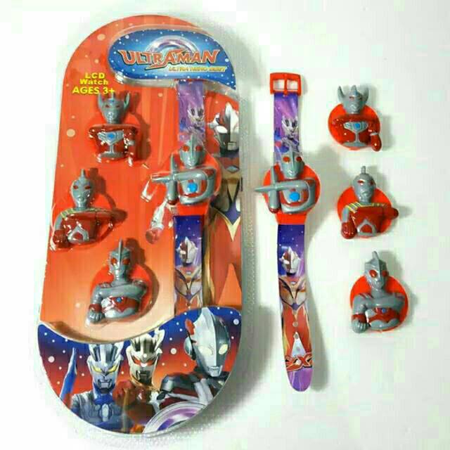 ( Dikirim Dari Jakarta) Jam Tangan Anak Digital Karet 4 in1 Character