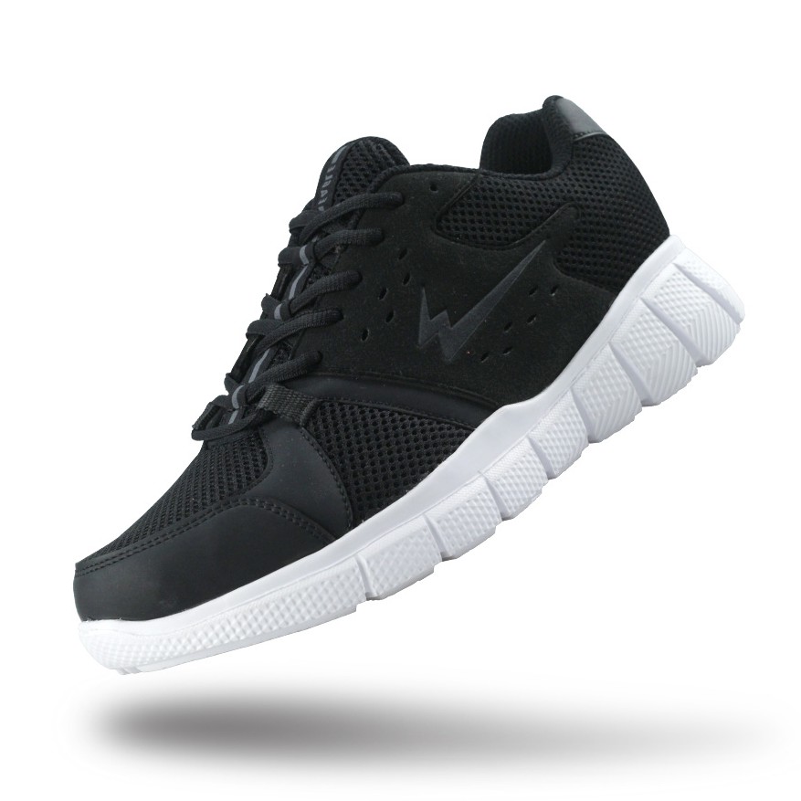 EAGLE Guardian B&W Sepatu Sekolah Hitam Dewasa Unisex Pria Wanita / Spatu Skolah Remaja Cowok Cewek