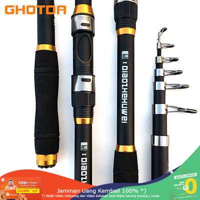 (BISA COD) RVOSTR  GHOTDA Joran Pancing Telescopic Rod Carbon Fiber - C562L