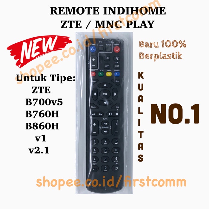 [Aksesoris Tv] Remote Stb Indihome - Zte B860H - Remote Dvb Mnc Player (New) [5D40500]