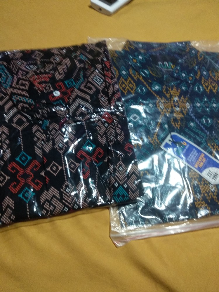 Menfashionhouse Kemeja Batik Pria Lengan Panjang Motif Songket Cowok Murah Berkualitas