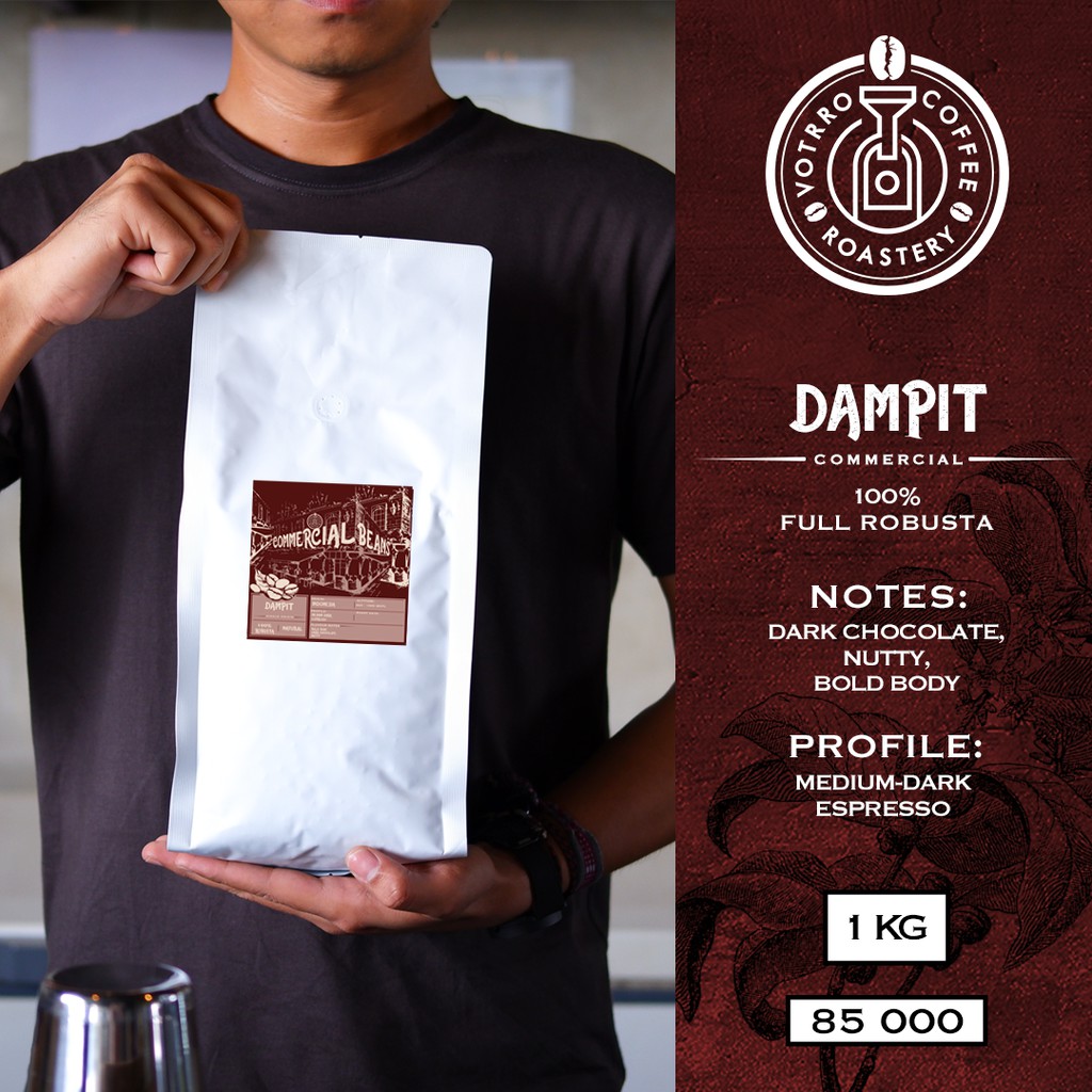 (COD) Biji Kopi 100% Full Robusta Dampit Roasted Commercial - BEST PRICE Berkualitas