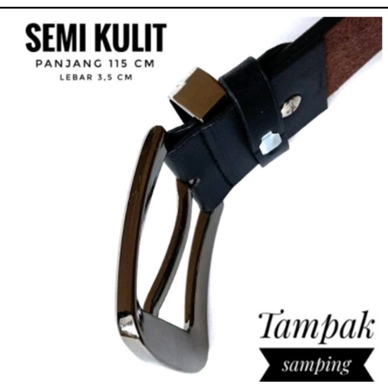 [PROMO] Sabuk Pria Model Tusuk Jarum 3,5cm || Ikat Pinggang Pria Kulit Kolombo