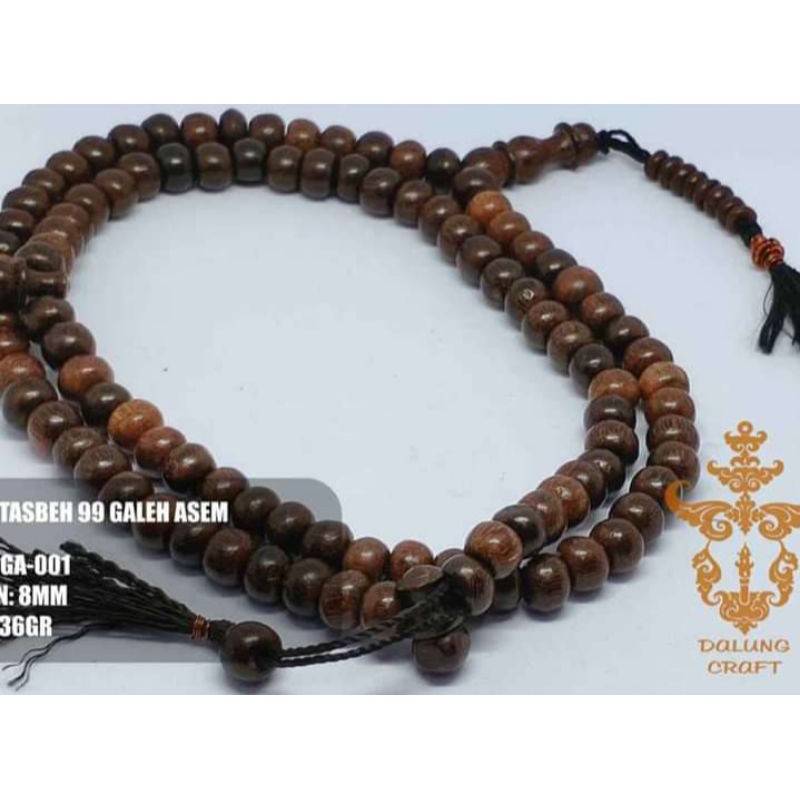 tasbeh kayu  galih asem  asli 100%