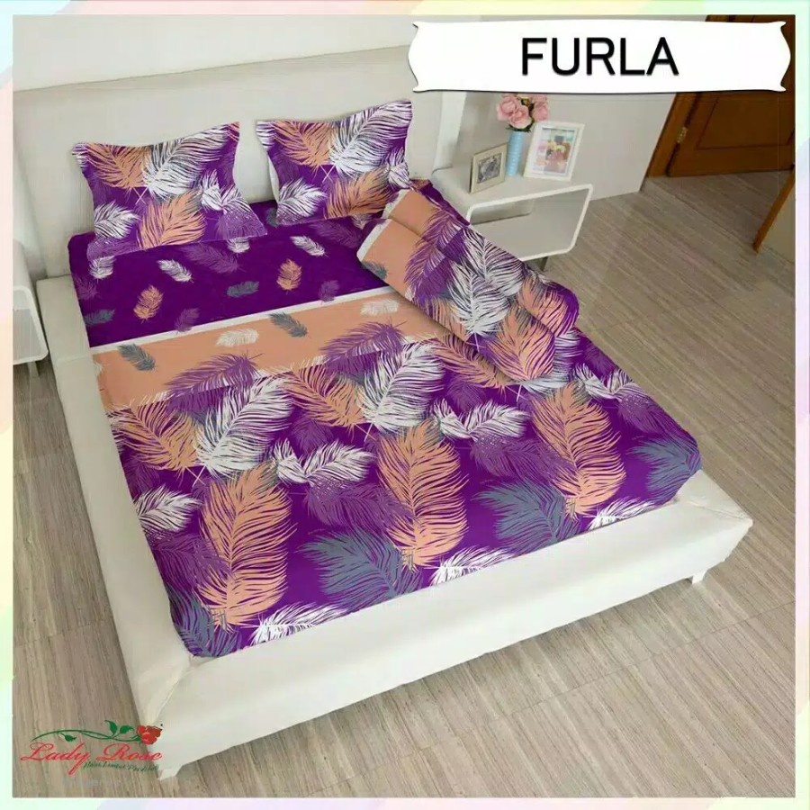 3in1 Sprei Lady Rose 3D King Queen Single 100x200 120x200 160x200 180x200 Motif Furla