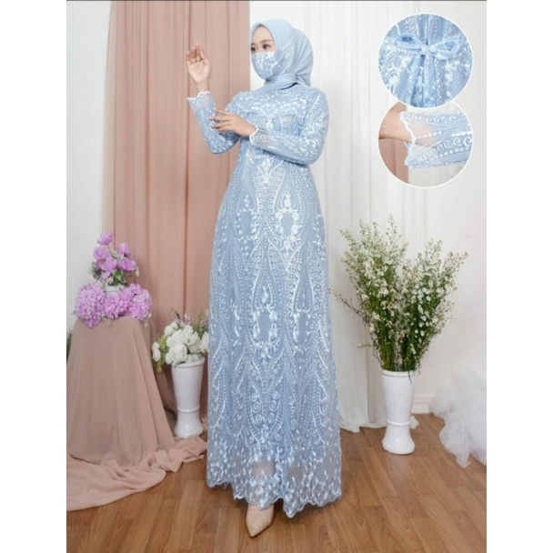 GAMIS PESTA TERBARU 2021 ~ KEBAYA TULLE ~ GAMIS REMPEL PUTRI ~ BY JDID with dirma collection