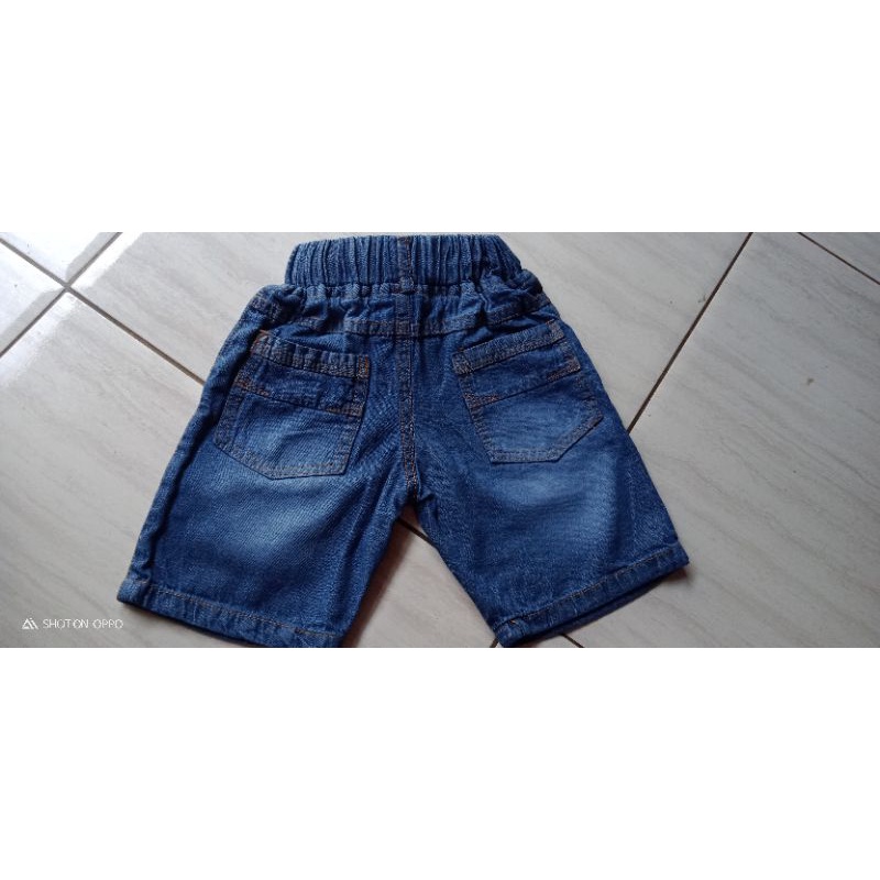 CELANA JEANS PENDEK ANAK WHISKER UMUR 1-6TH