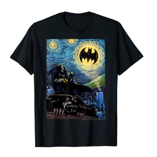 Kaos T-Shirt  Hitam  Film Jadul The Batman