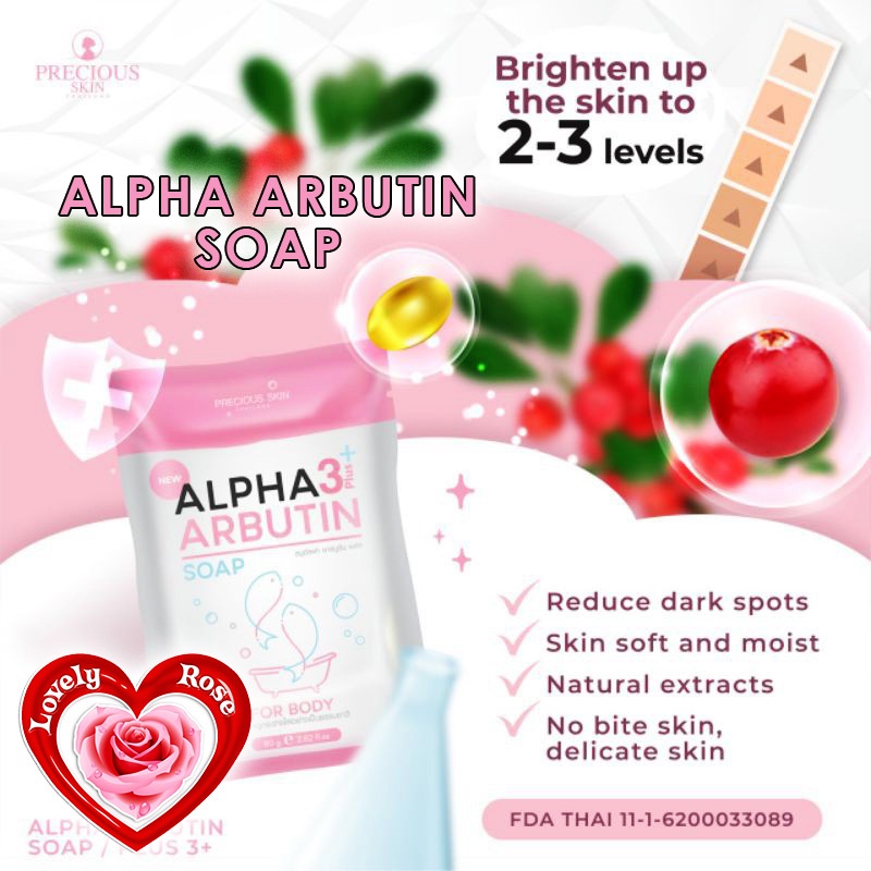 Jual ALPHA ARBUTIN SOAP 3 COLLAGEN WHITENING/ ALPHA ARBUTIN SABUN