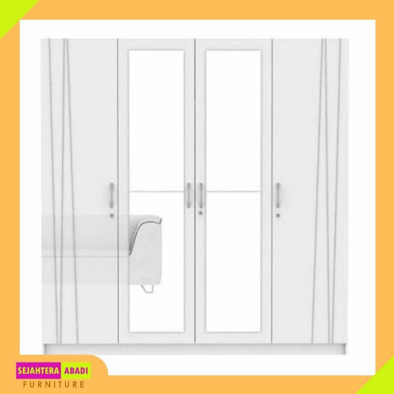 Lemari Pakaian Besar 4 Pintu OASIS LP4 Merk Melody