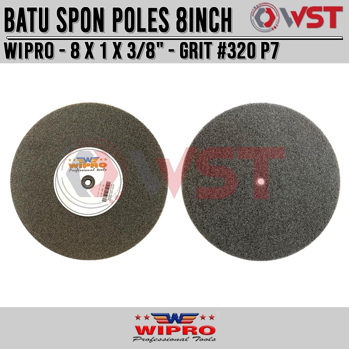 Wipro Batu Gerinda Poles Non Woven 8inch Grit 320 P7 / Poliac / Spon