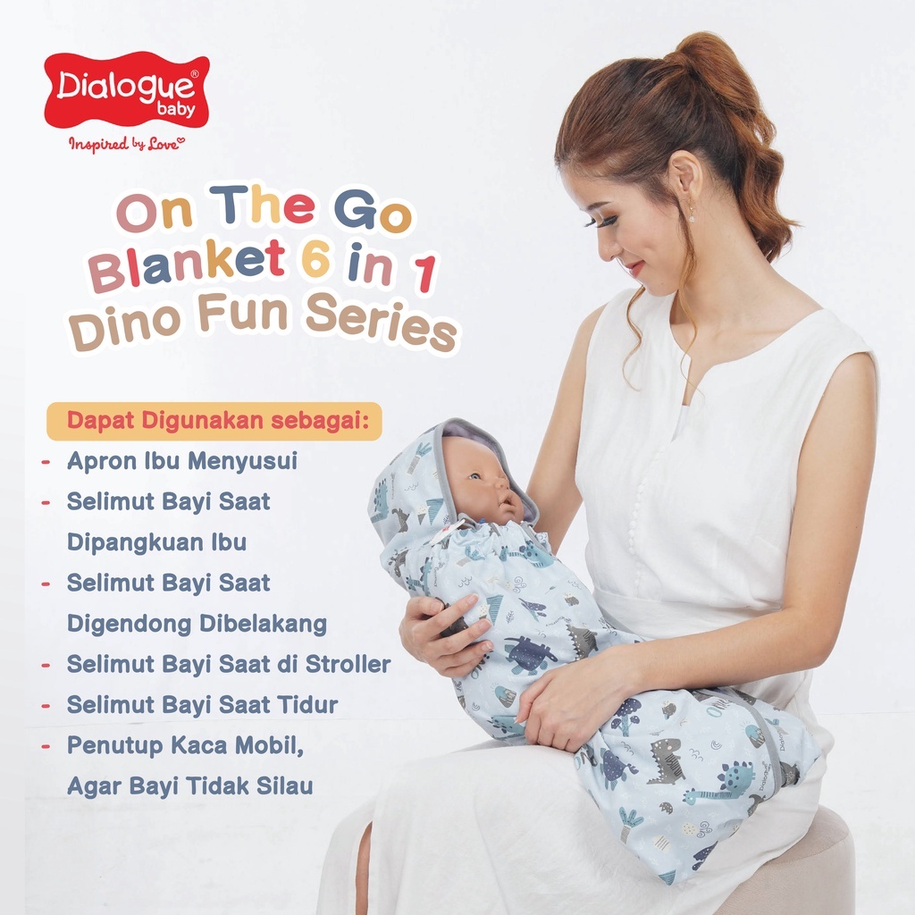 Dialogue Baby On The Go Blanket 6 in 1 Selimut Bayi Multifungsi 6 Function