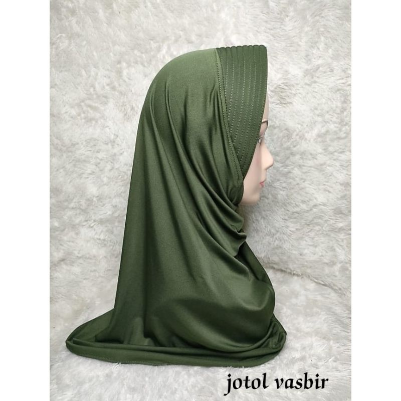 HIJAB BERGO SPORT /JILBAB OLAHRAGA / HIJAB POLI-Army