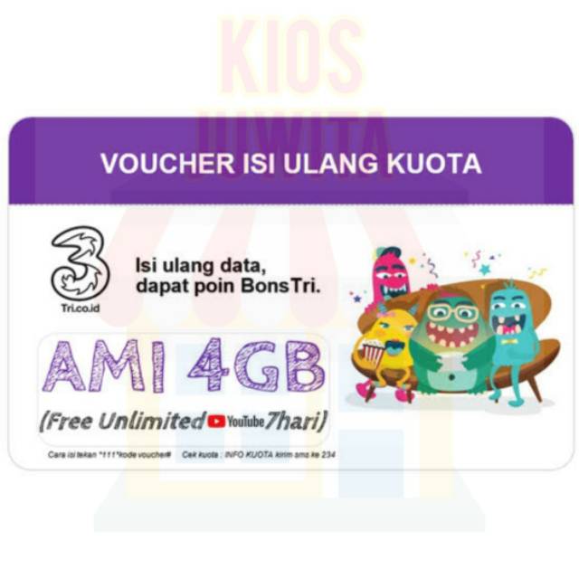 Paket data Tri AMI 4GB Unlimited