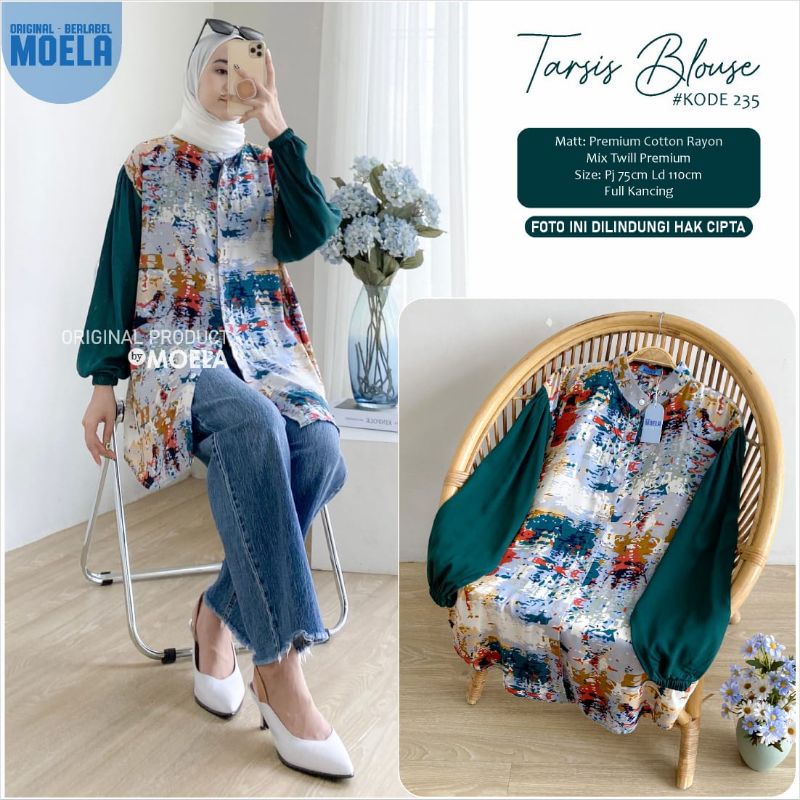 TARSIS BLOUSE LD 110cm // ATASAN WANITA ORIGINAL BERLABEL // BY MOELA-235