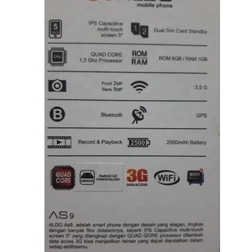 Android murah hp android murah Aldo As9 Duo imei resmi terdaftar-3