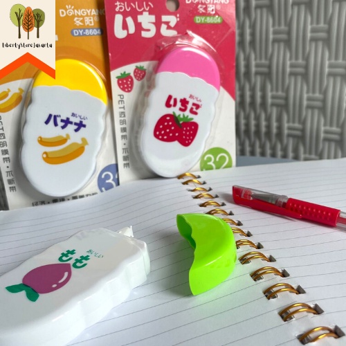 

Tipex Kertas Correction Tape Peach Tutup Hijau Correction Roller Tape Buah Peach Lucu Perlengkapan Kantor