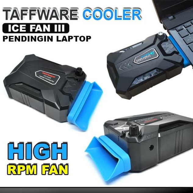 Cooling Fan Pendingin Laptop Taffware Ice Fan III Gaming Fan Laptop Original Garansi Resmi