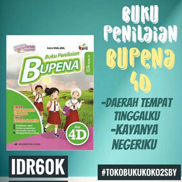 BUKU BUPENA KELAS 4D PENILAIAN TEMATIK ERLANGGA