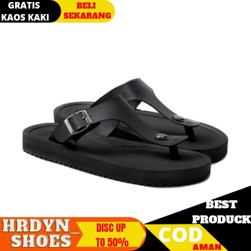 HEROES Sandal Casual Pria | Gimli Full Black