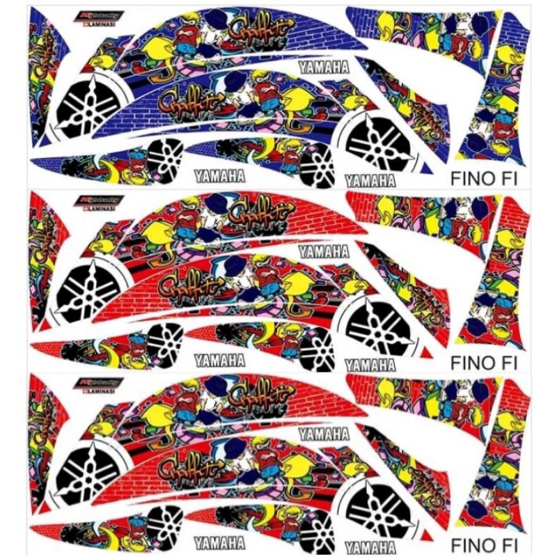 Striping Fino 125 Fi Variasi Yamaha Sticker Stiker Scotlite Skotlet Motor List Li Body Lis List Body