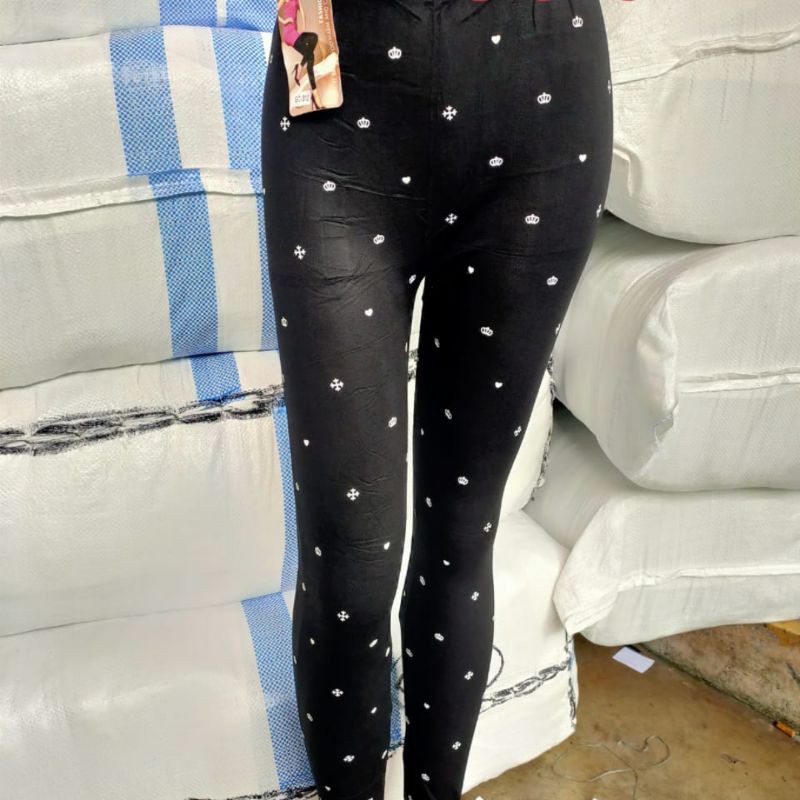 celana legging dewasa atau remaja motif bintik-bintik