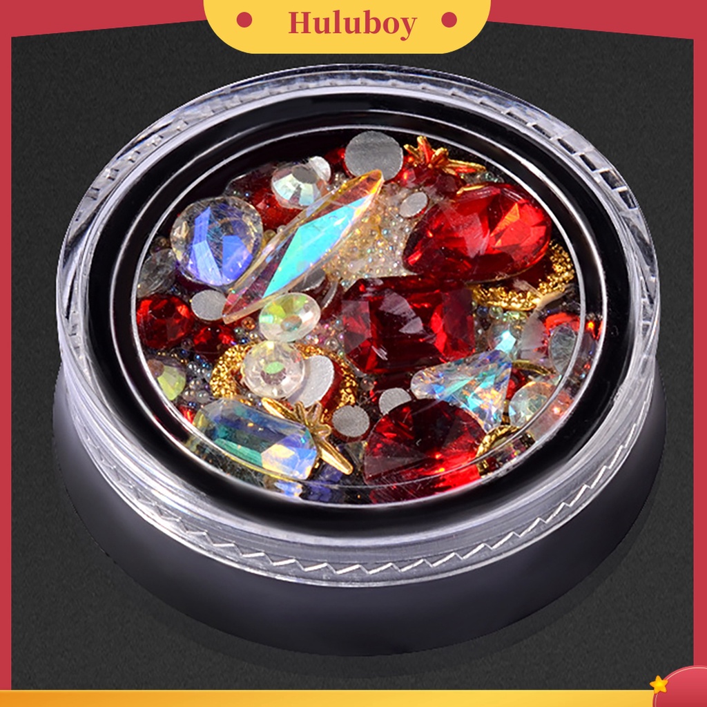 Huluboy Huluboy♡ Manik-manik Berlian Imitasi 3D Warna-Warni Untuk Dekorasi Nail Art