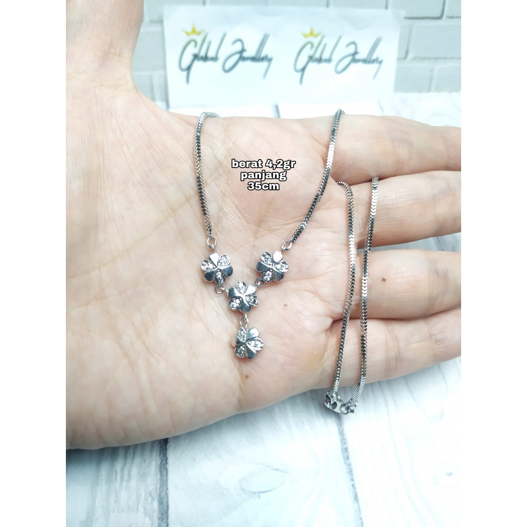 KALUNG KOYE ANAK BUNGA MATA PERAK ASLI S925 GLOBAL JEWELLERY CL100