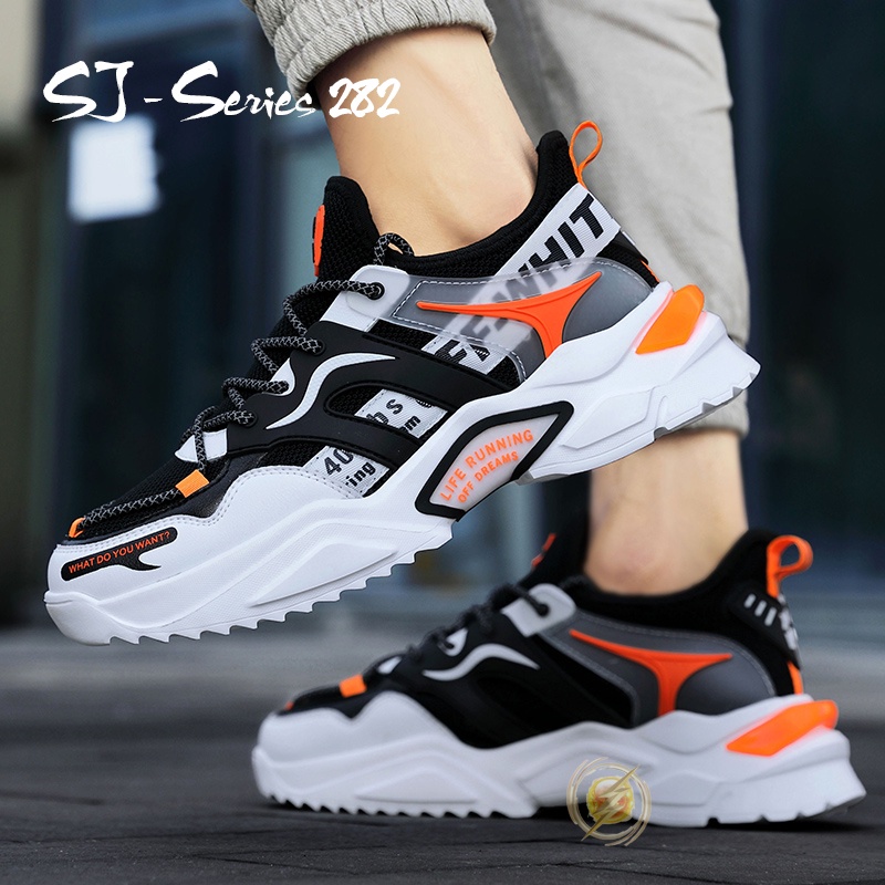 [J.walk] Sepatu Sneakers Tali Pria Casual Bisa Untuk Kuliah Hangout Kualitas Import Premium Kekinian FREE KAOS KAKI - 282 free box