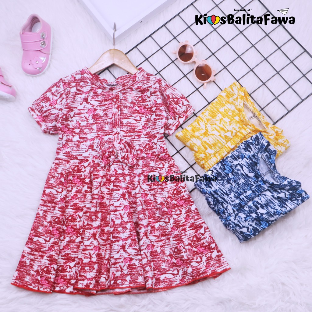 Dress Pita uk Bayi - 6 Tahun / Dres Lengan Murah Grosir Baju Anak Perempuan Harian Gaun Pesta Batik