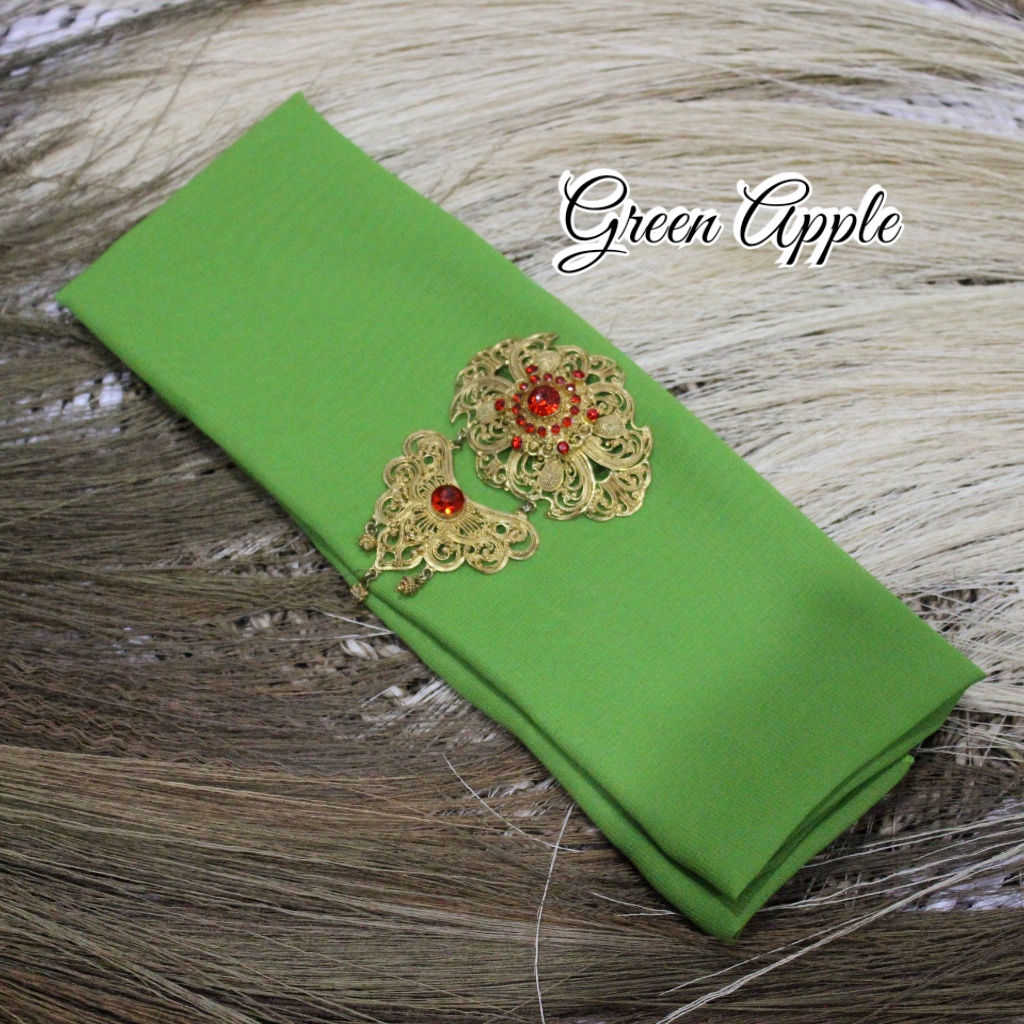 Selendang Sifon Hycon | Selendang Bali | Senteng-Green Apple