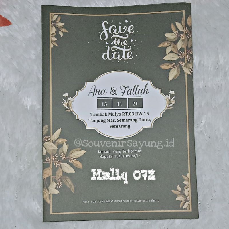 

Cetak Undangan Maliq 72 / Undangan Murah / undangan pernikahan unik