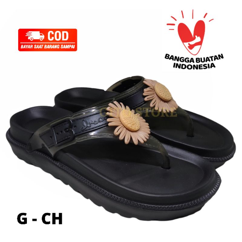 Sandal jepit wanita karet - sandal anti air wanita - sandal santai 24-40