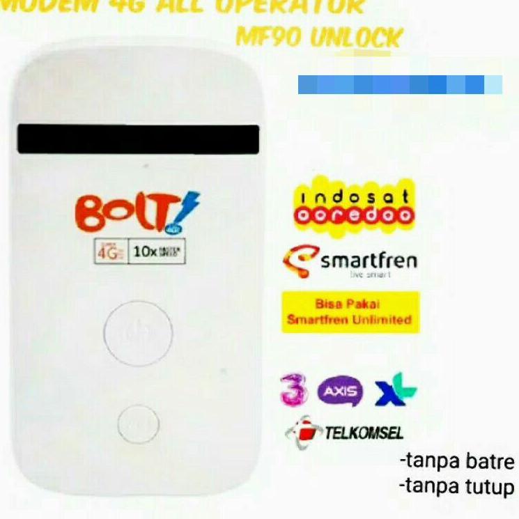 Super Belanja Modem Mifi Bolt Wifi MF90 Unlock All operator BYPASS suport B3(All Frekuensi)