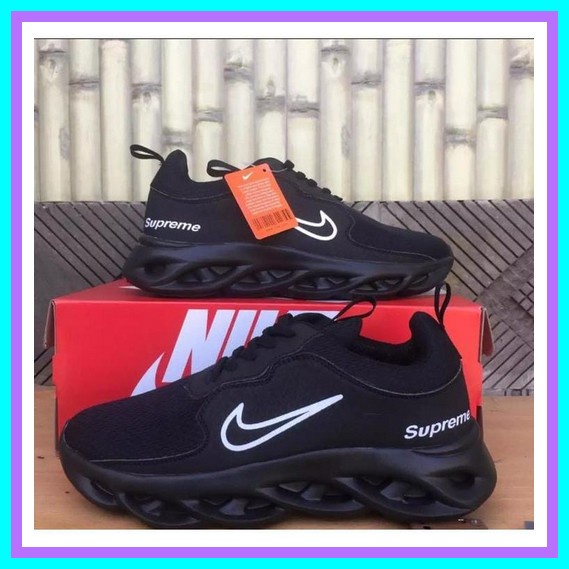 Sepatu Sekolah Sneakers  Anak Perempuan Laki Sd Sma Warna Hitam Polos  Sepatu  Pria Dan Wanita Ter