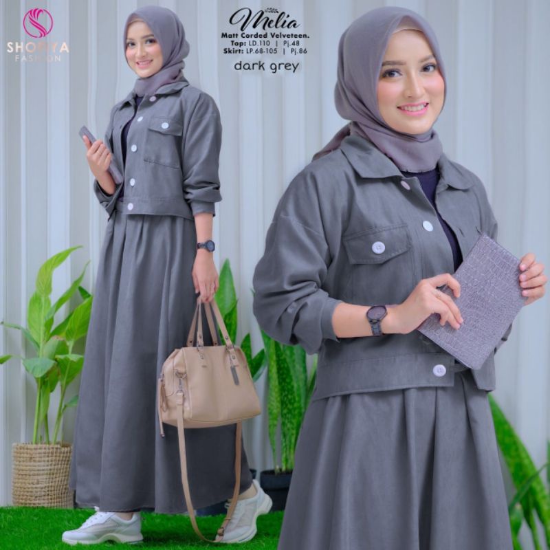 Melia Set 2in1 // Atasan + Rok //Stelan Remaja by Shofiya