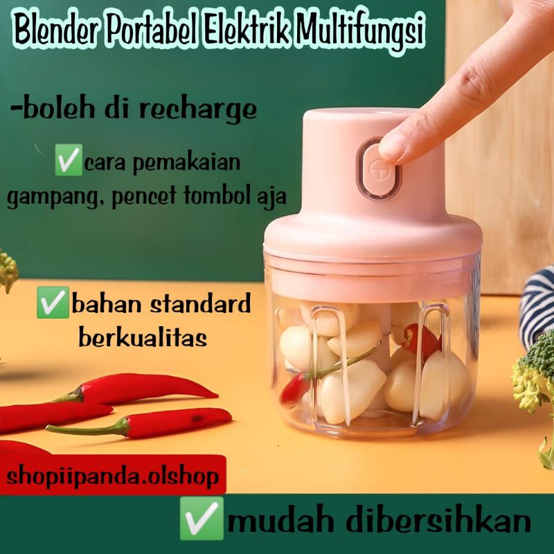 Blender portable Elektrik tanpa kabel/mini chopper⭐ shopiipanda⭐