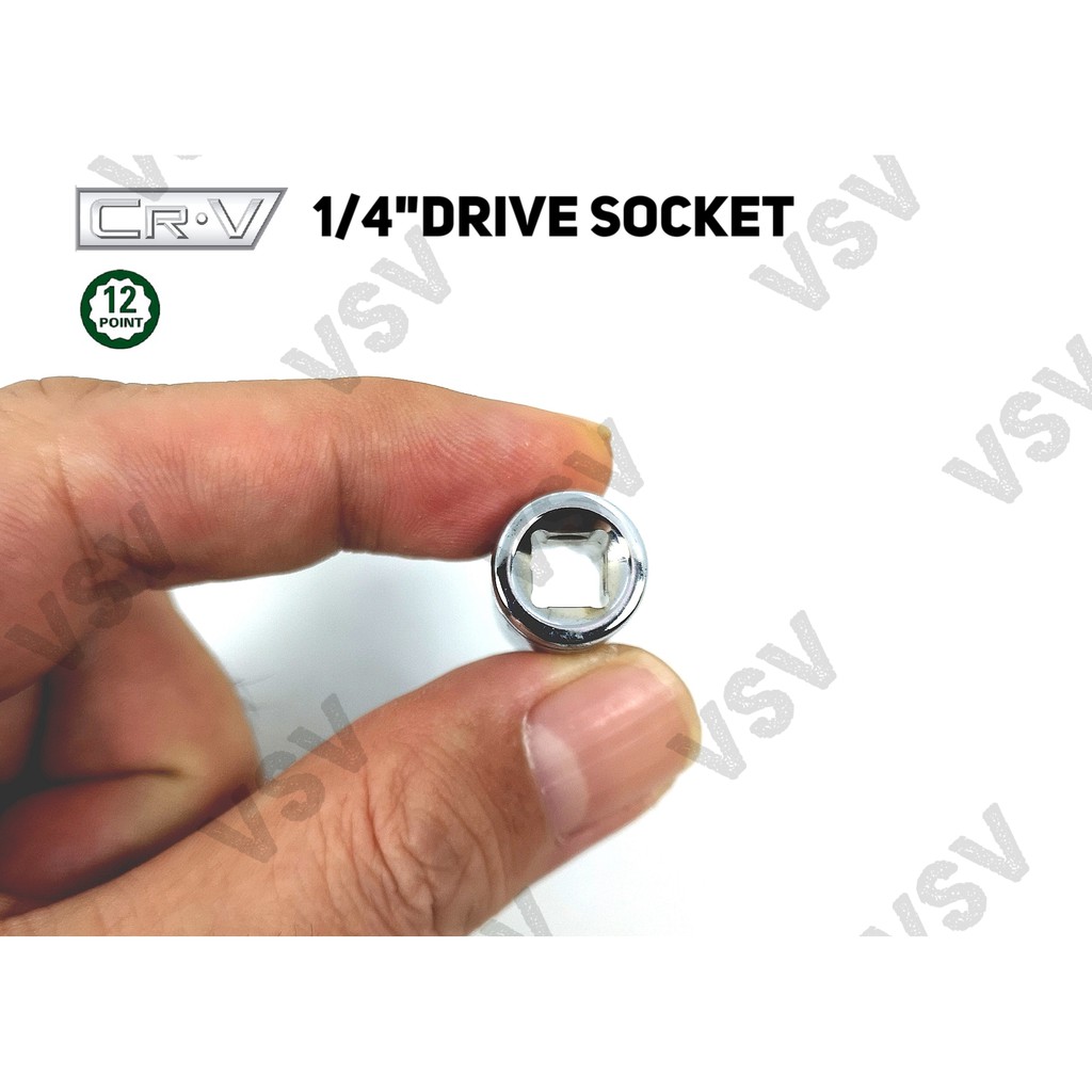 Gestar Kunci Sok 1/4&quot;DR 1/4&quot; 12pt Anak Sock 1/4&quot;Drive Socket 1/4&quot; 12 point