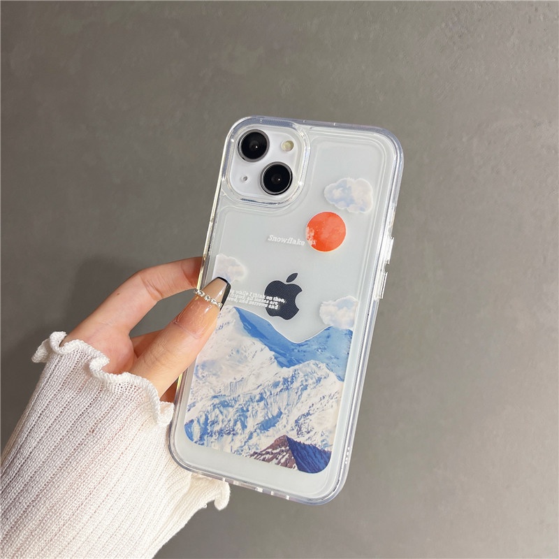 Soft case TPU Motif Gunung peak Cover iphone 13 12 11PROMAX X XS XR XSMAX 7 8PLUS 2.0