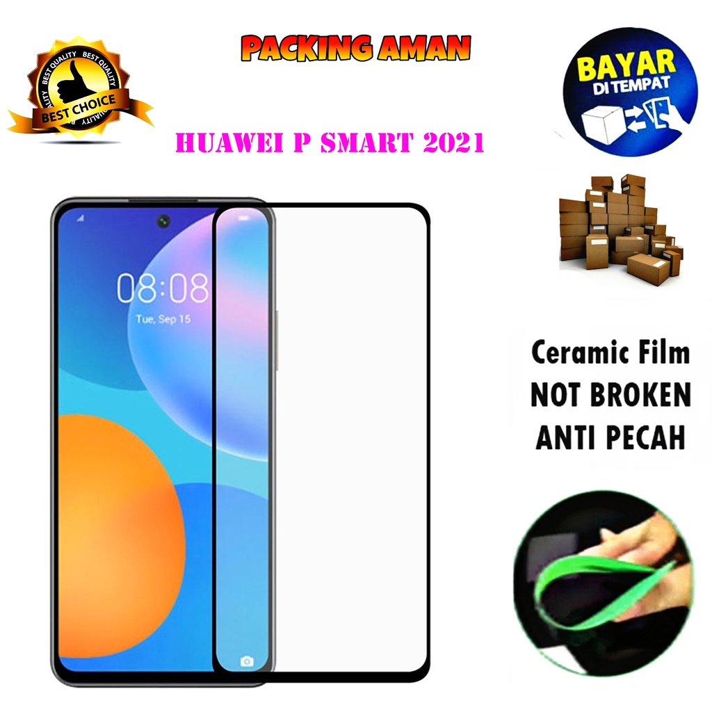 Tempered Glass Huawei P Smart 2021 FULL COVER FULL SCREEN Ceramic Film Anti Gores