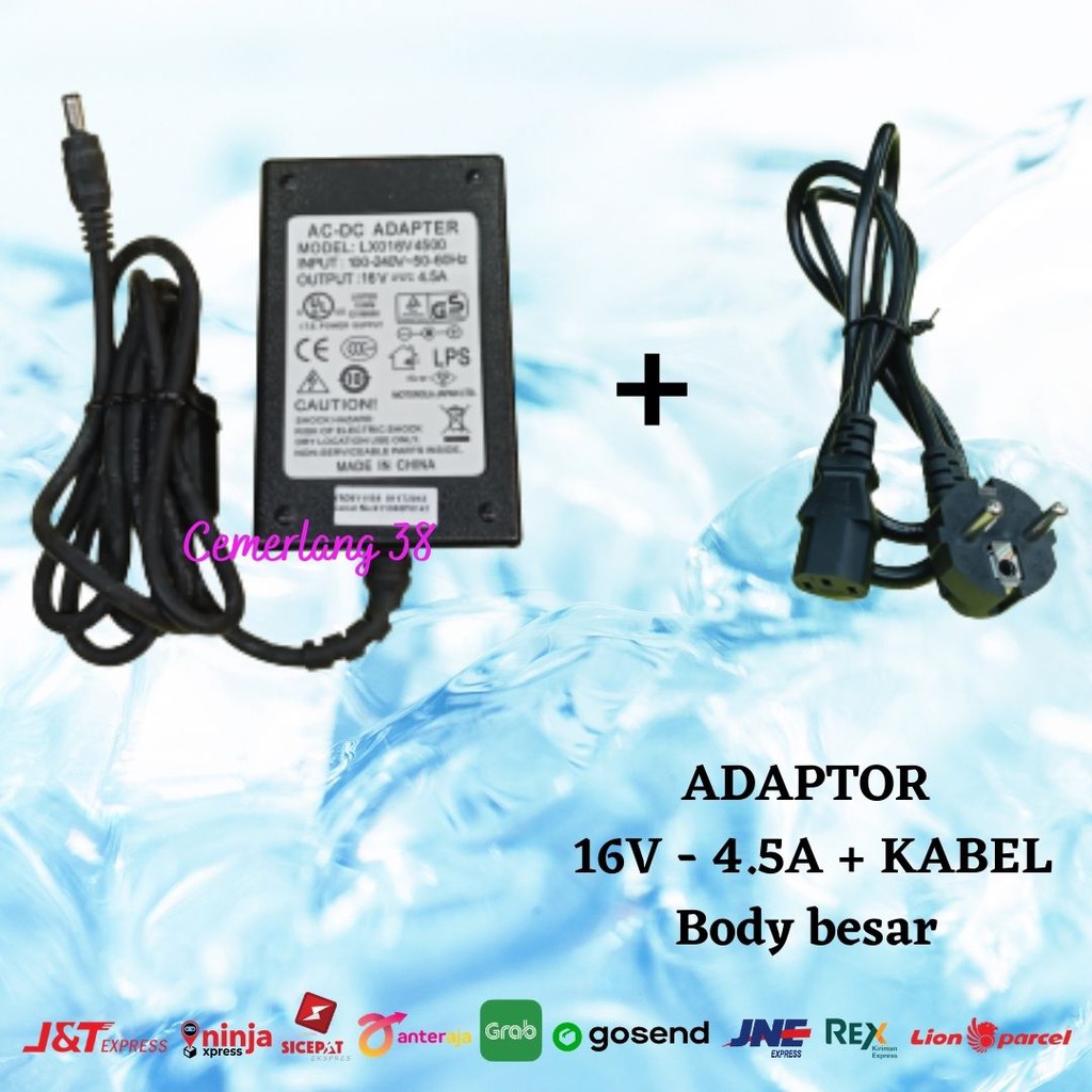 Switching Adaptor 16V 4,5A BB + Kabel Power Supply PSU 16 volt 4.5 a