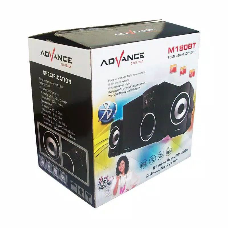 PROMO Speaker Aktif Advance M180BT Bluetooth / Speaker Aktif / Active Speaker / Subwoofer Speakers | FMS